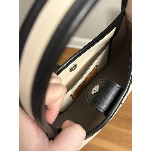 Coach Black Cherry Ergo bag coachtopia leather Card Holder Purse White CL754 - Picture 14 of 14